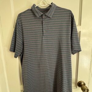 Champion Striped Polo Shirt - Blue and Pink